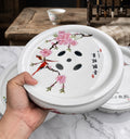 Thuyền Trà Sứ Có Khay Hứng Nước